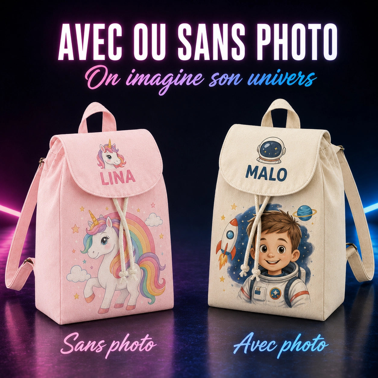 Mini sac à dos enfant personnalisé