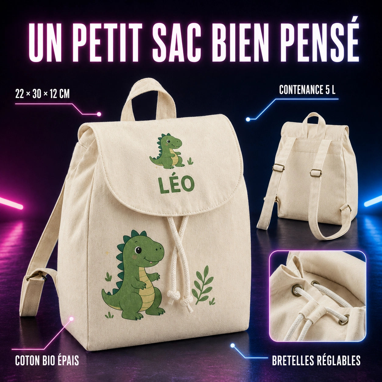 Mini sac à dos enfant personnalisé