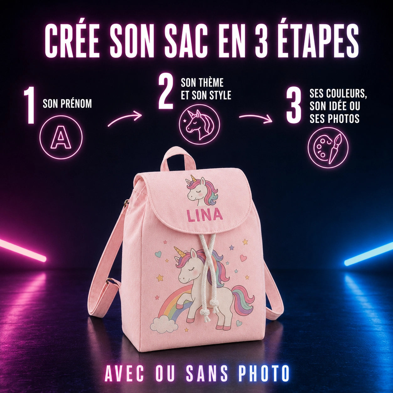 Mini sac à dos enfant personnalisé