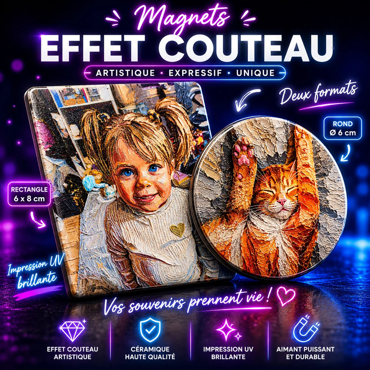 Magnet Effet Peinture — Couteau