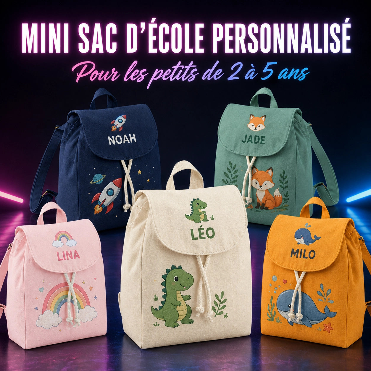 Mini sac à dos enfant personnalisé