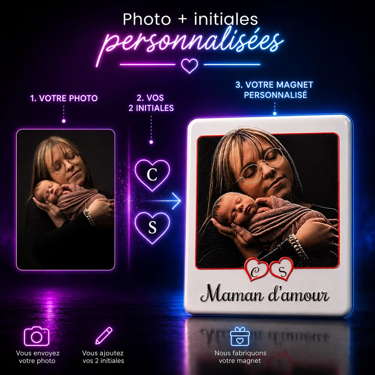 Magnet Photo « D'Amour »