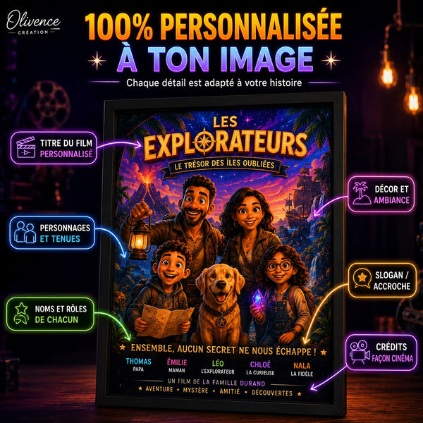 Cadre personnalisé — Affiche de film sur mesure pour toute la famille
