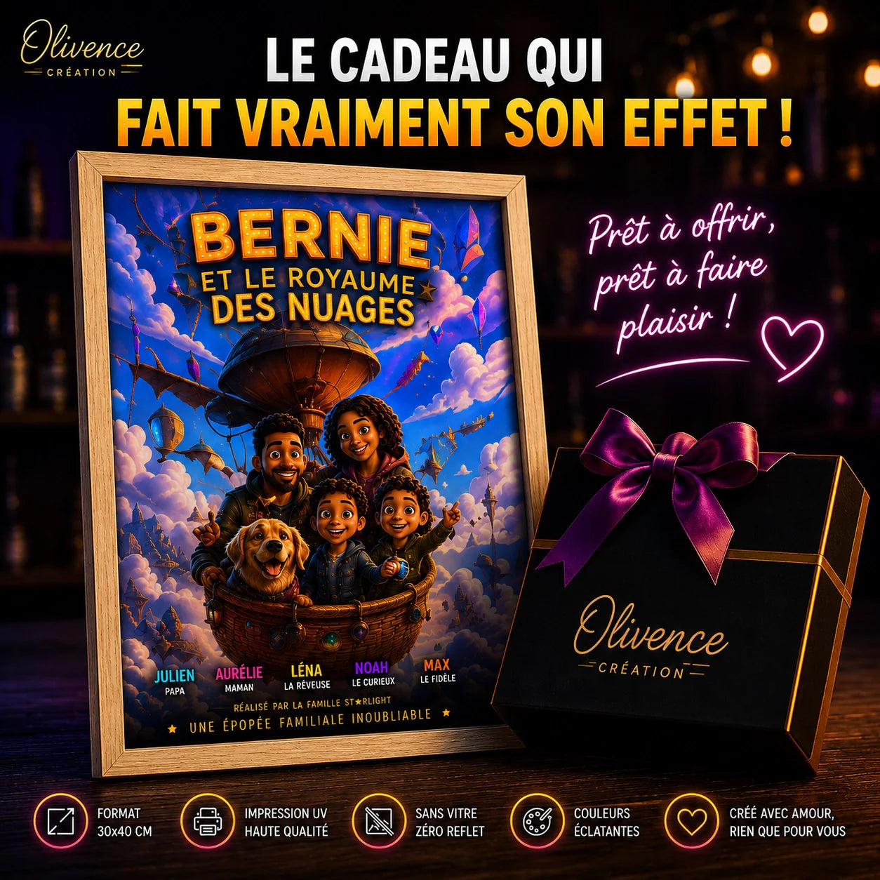 Cadre personnalisé — Affiche de film sur mesure pour toute la famille