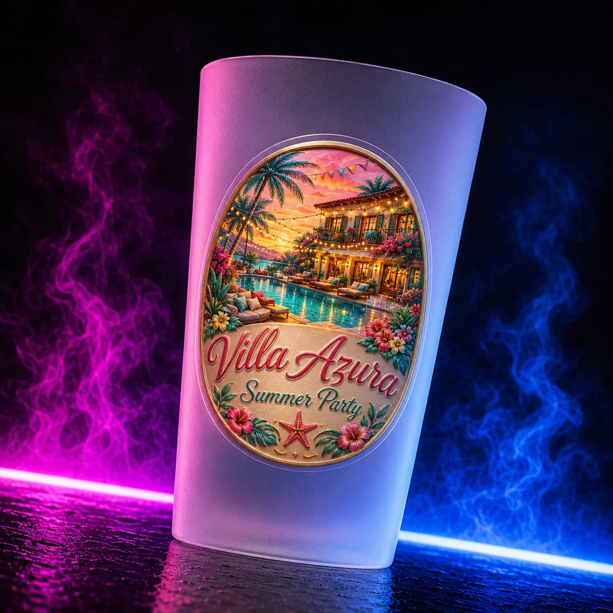 Écocup personnalisé — impression UV couleur & effet relief