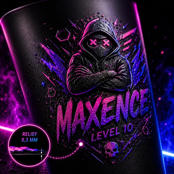Écocup personnalisé — impression UV couleur & effet relief