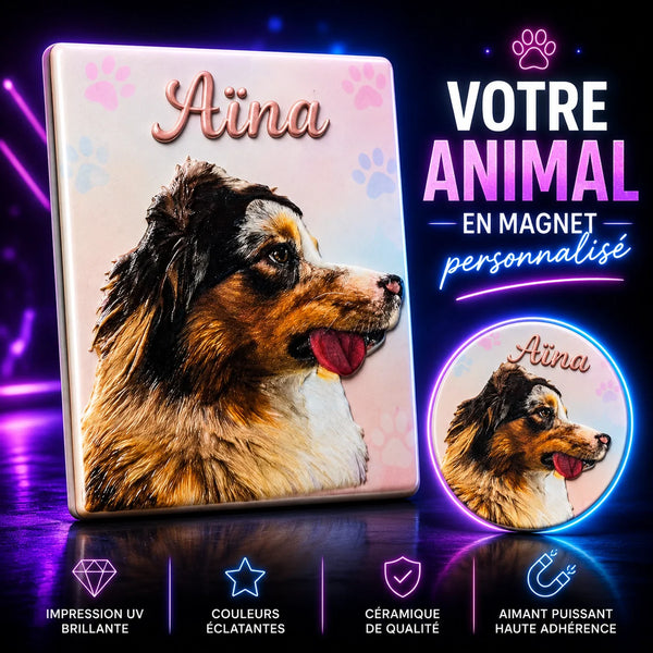 Magnet Animal — Fond Pastel
