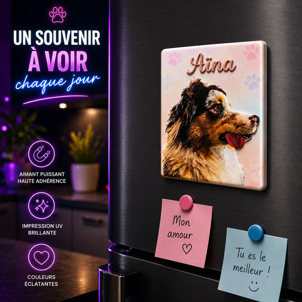Magnet Animal — Fond Pastel